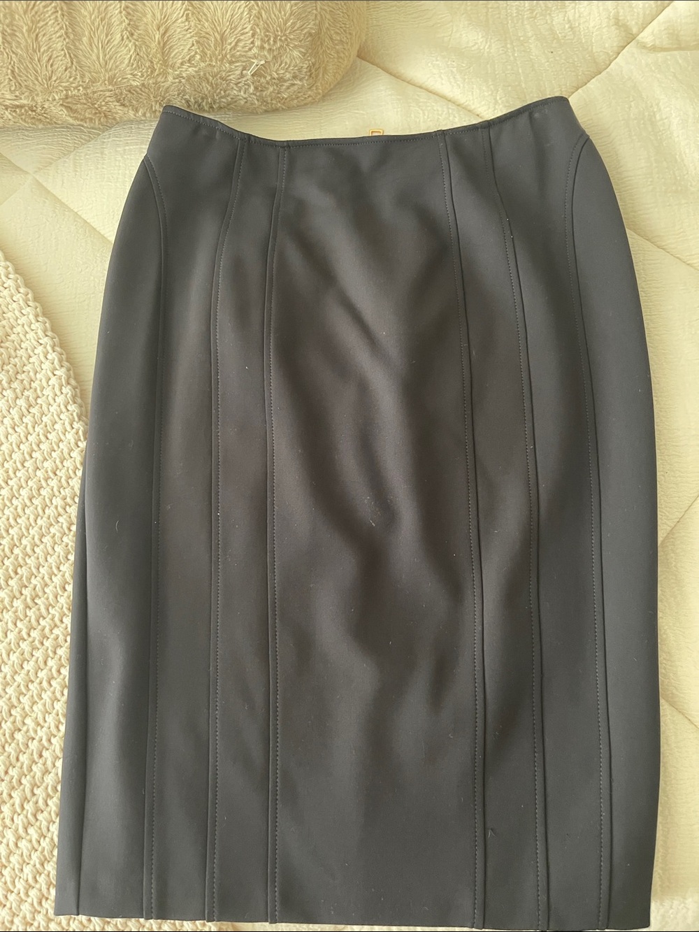 Ashley Graham X Marina Rinaldi Black Paneled Pencil Skirt